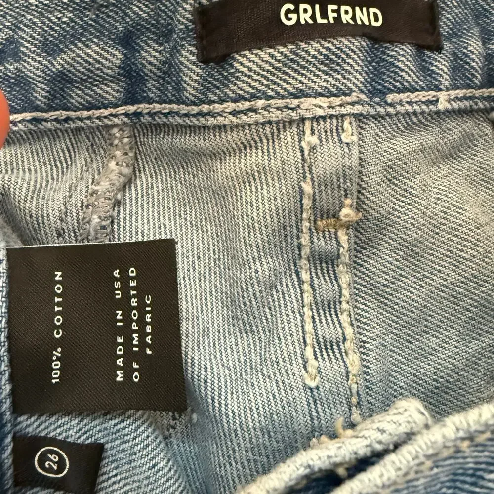 GRLFRND Women's Jeans Monroe Panelled Seamed Catching Feelings Straight Leg 26 - Picture 4 of 10